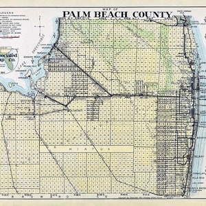 1926 Map of Palm Beach County Florida