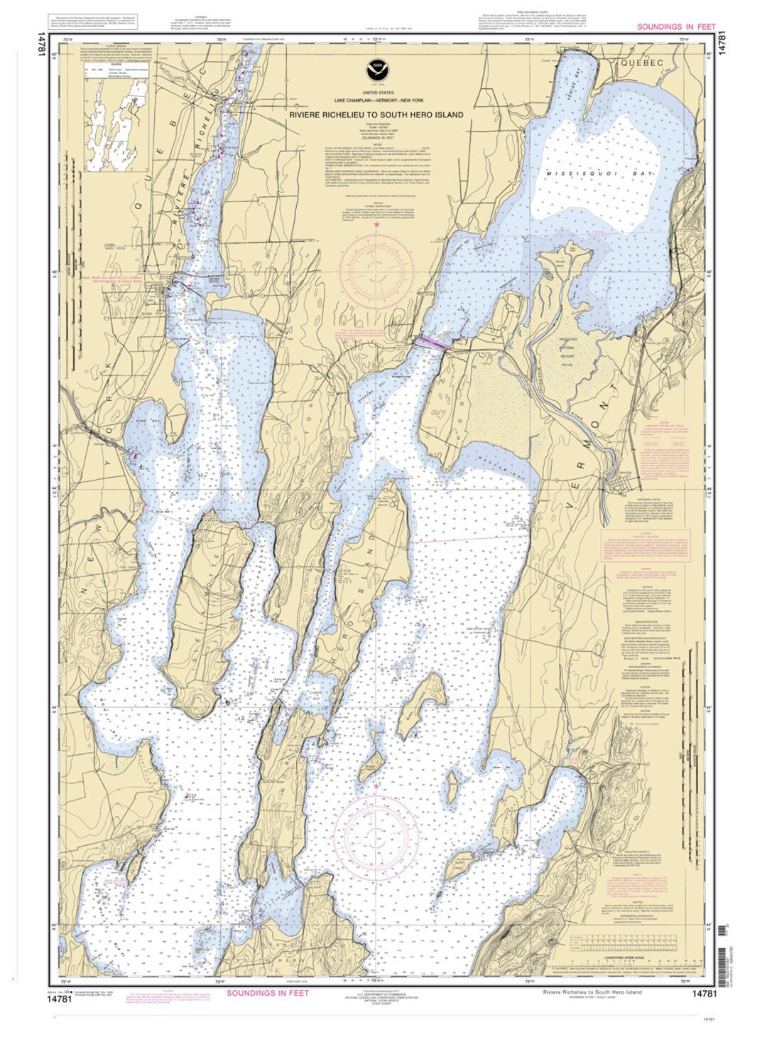 2004 Nautical Map of Lake Champlain New York Etsy