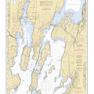 2004 Nautical Map of Lake Champlain New York