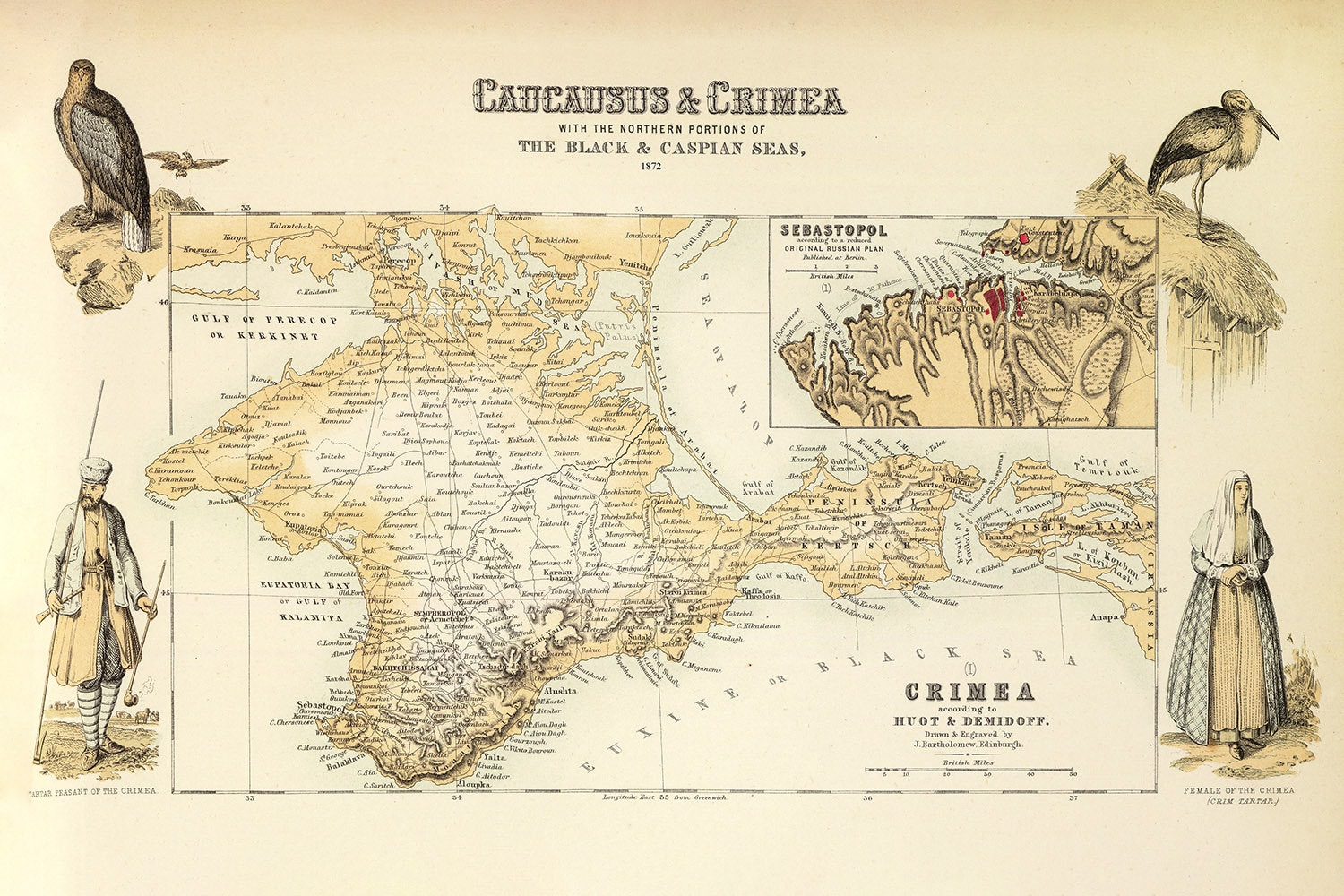 1872 Map of Crimea