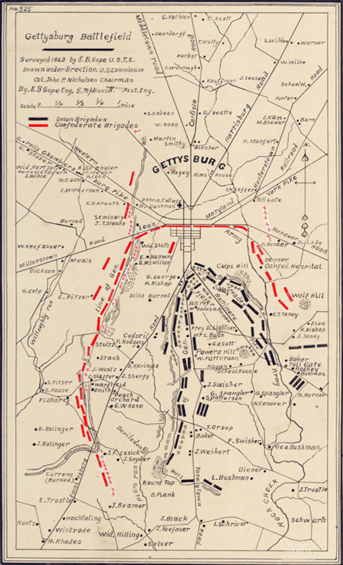 civil war battlefield tour map