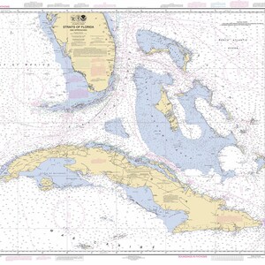 Carte nautique du détroit de Floride 2012
