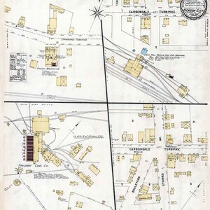 Stadsplattegrond uit 1897 van Dickson City Lackawanna County, Pennsylvania