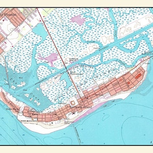 1980 Karte von Sullivans Island South Carolina Fort Moultrie