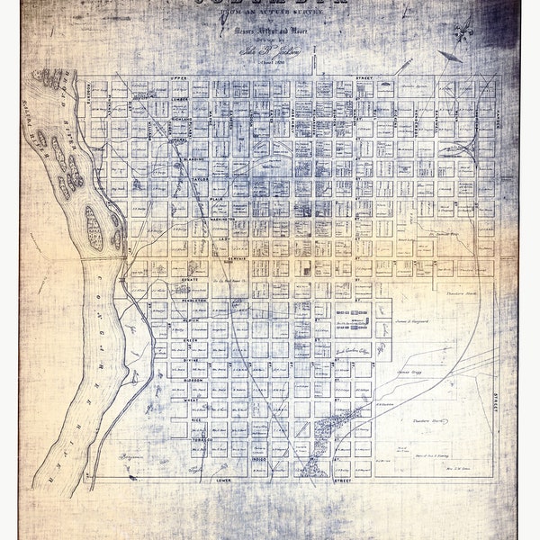 1912 Town Map of Columbia South Carolina