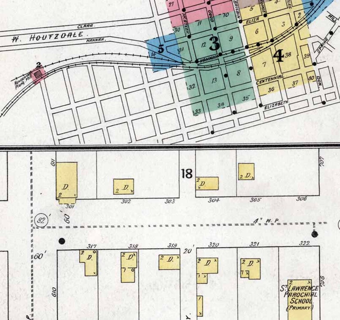 1894 Town Map of Houtzdale Clearfield County Pennsylvania Etsy