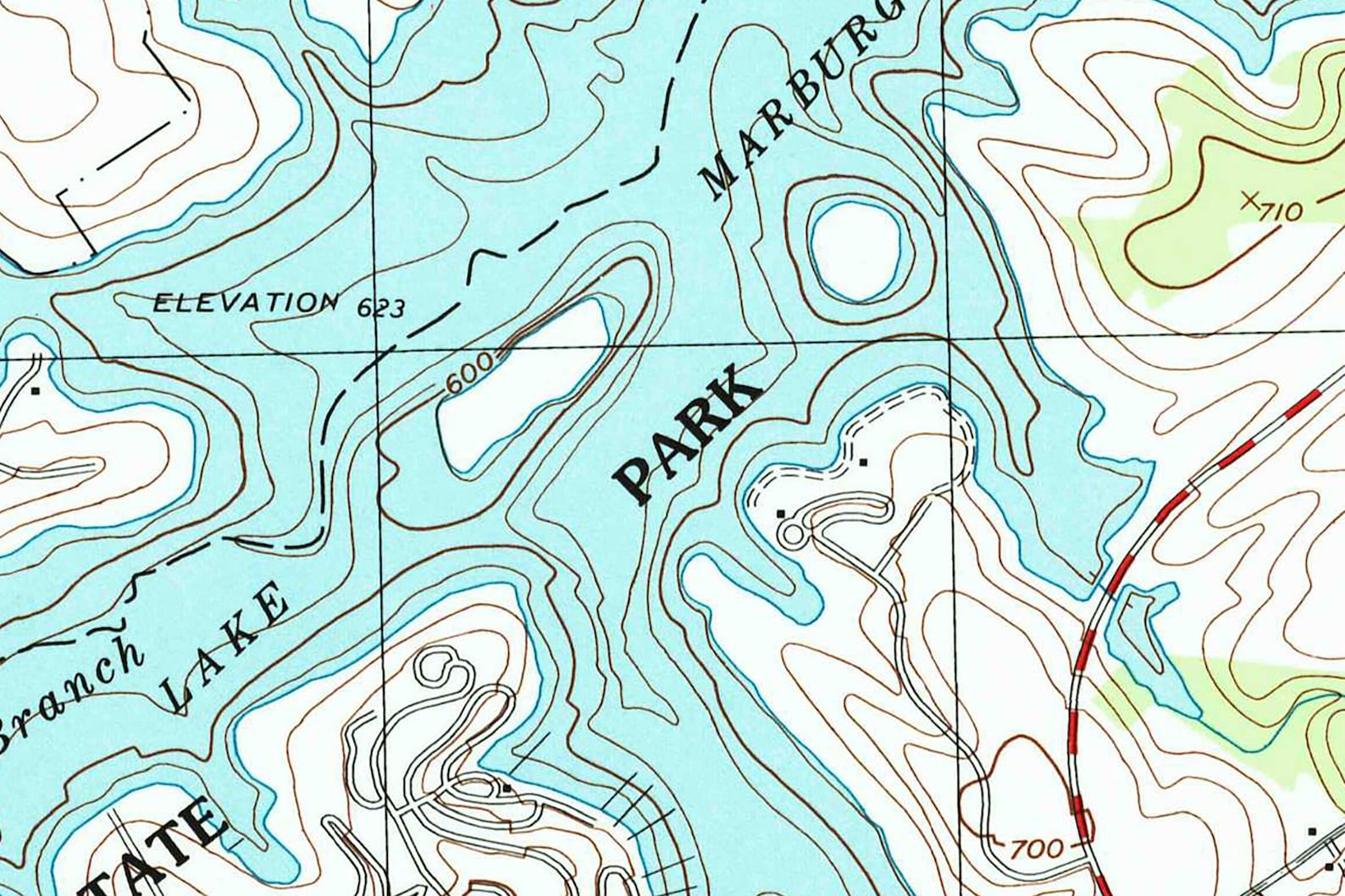 1998 Map of Lake Marburg York County Pennsylvania Etsy Ireland