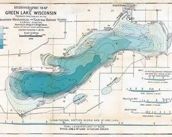 1898-Karte von Green Lake Wisconsin