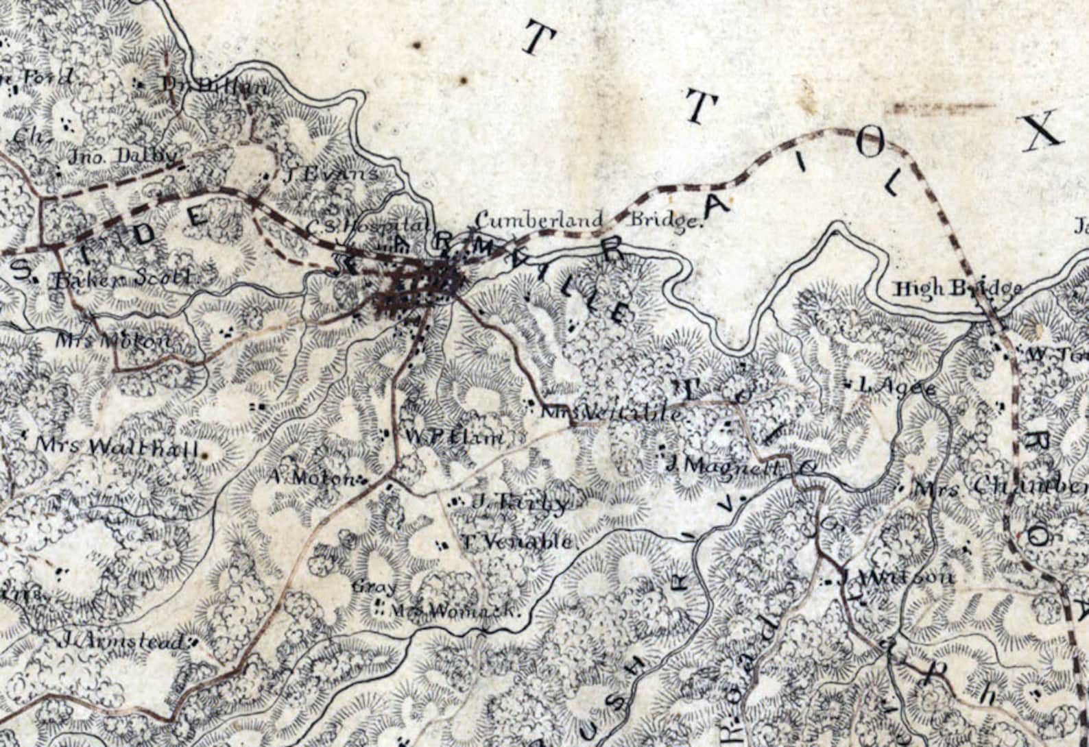 1864 Map of Prince Edward County Virginia Family Names Etsy Canada
