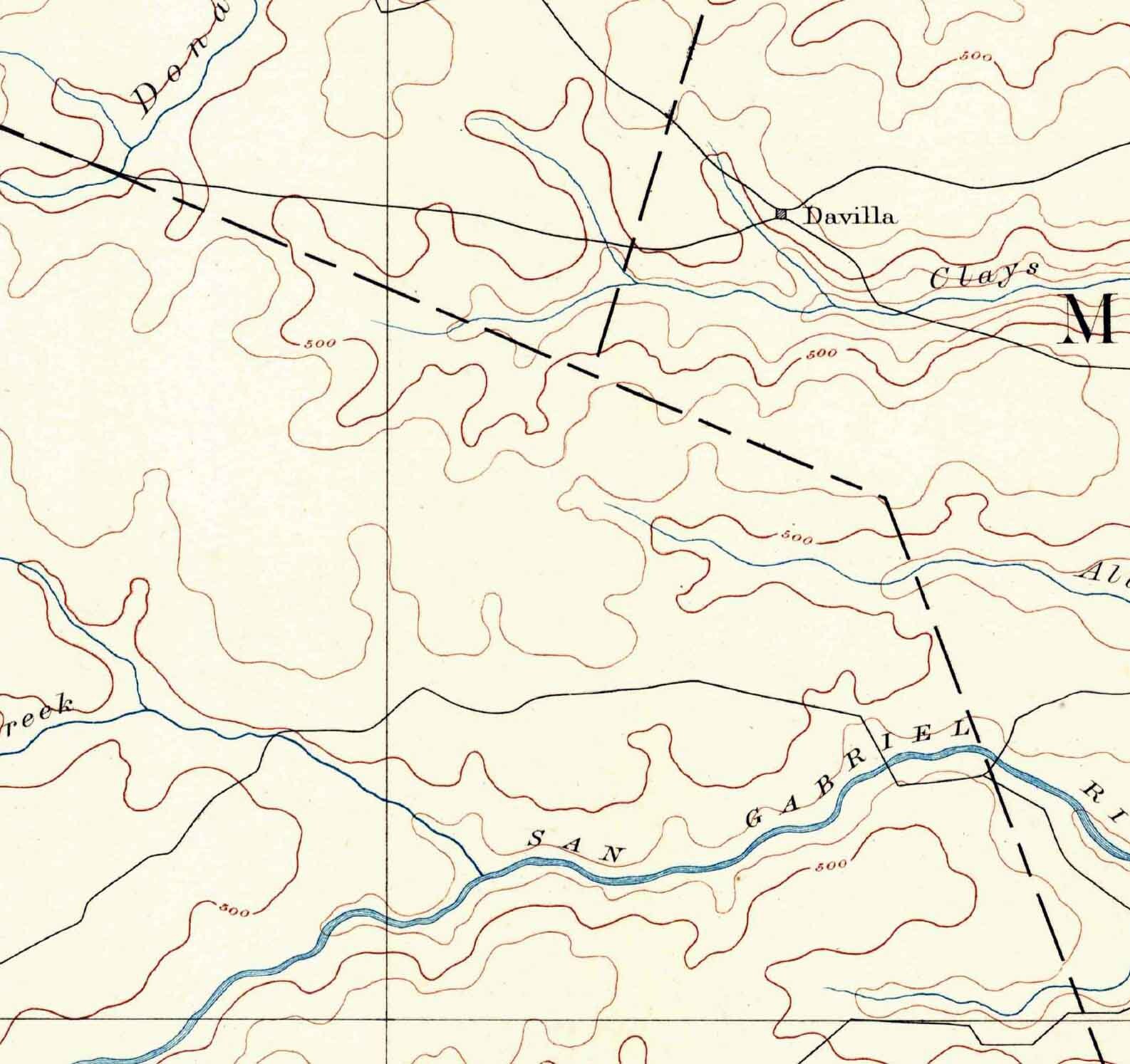 1885 Topo Map of Taylor Texas Milam Williamson Bell Etsy