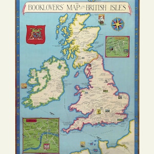 1927 Map of the British Isles United Kingdom