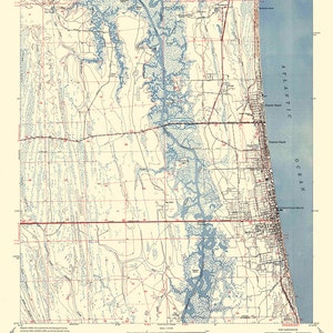 1949 Topo Map of Jacksonville Beach - Il 300x300.5069921327 M5s6