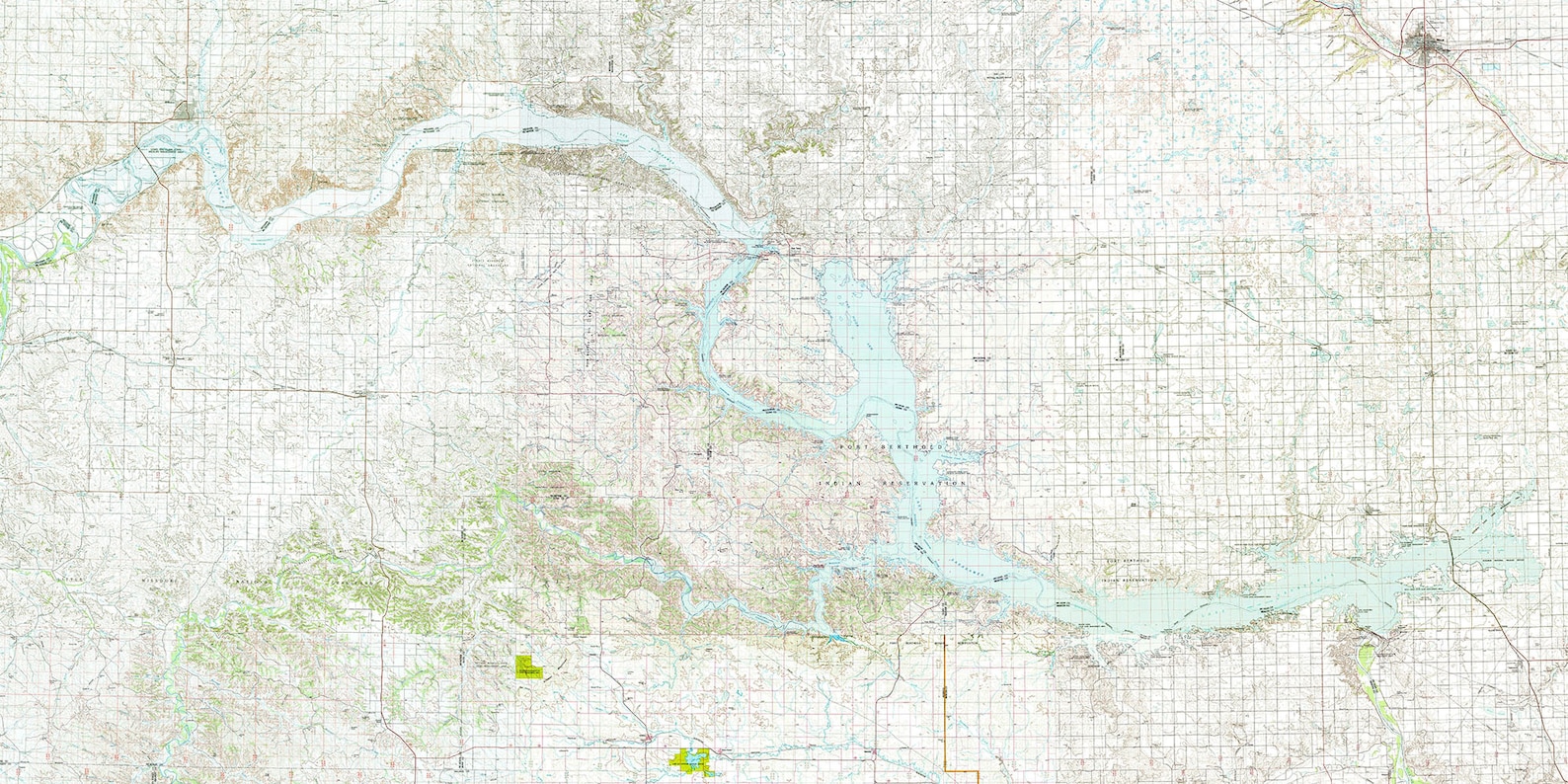 1980 Map of Lake Sakakawea North Dakota Minot Williston Etsy