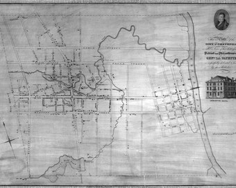 1822 Map of Fayetteville North Carolina