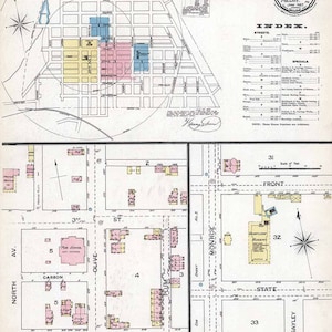 1887 Plan de la ville de Media Comté du Delaware, Pennsylvanie