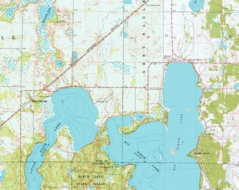 Big Birch Lake Mn Map Big Birch Lake Mn | Etsy