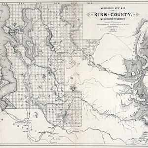Carte du comté de King, Washington, 1888