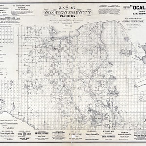 1883-Karte von Marion County, Florida