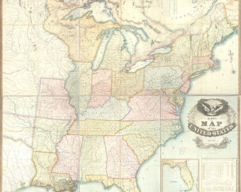 1827 Map of the United States