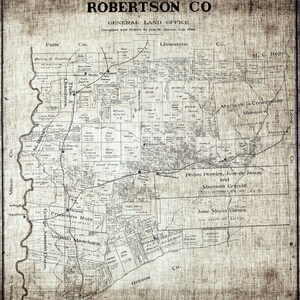 1889-Karte von Robertson County, Texas