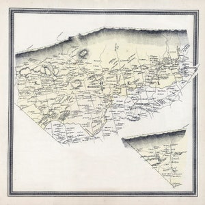 1862 Carte du canton de Bethel, comté de Berks, Pennsylvanie
