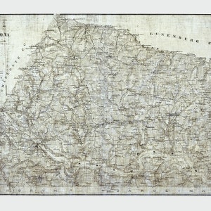 1864-Karte von Mecklenburg County, Virginia