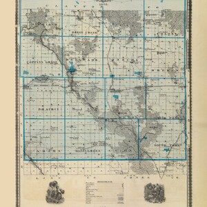 1875 Map of Delaware County Iowa