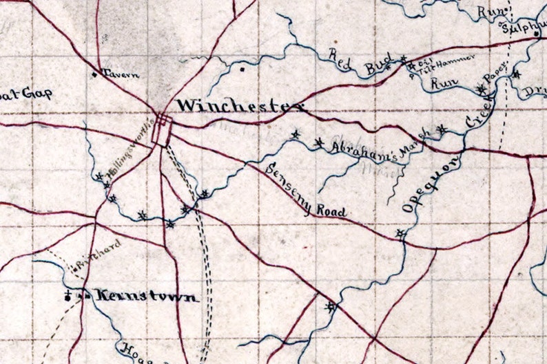 1860 Map of Frederick County Virginia Etsy