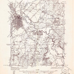 1925 Topo Map of Brownwood Texas