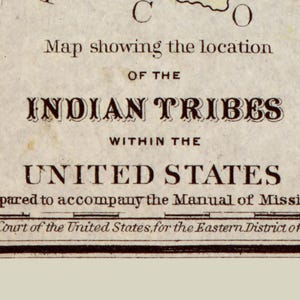1868 Map of Indian Tribes in the United States - Etsy