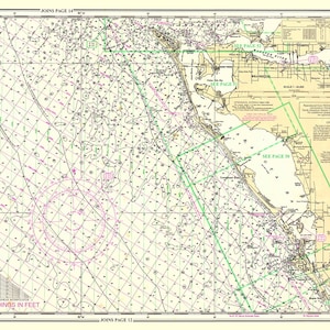 1996 Seekarte Karte von Sarasota Bay Florida Region
