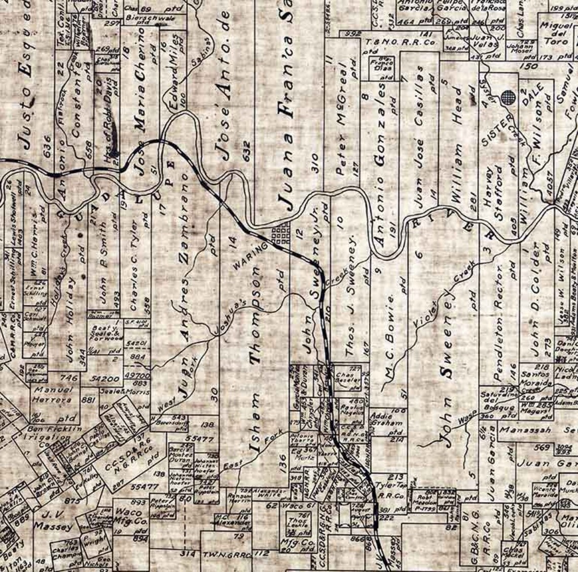 1919 Farm Line Map of Kendall County Texas Etsy