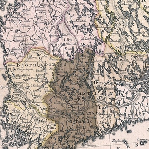 1797 Map of Sweden Etsy