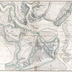 1780 Map of Charleston Harbor South Carolina