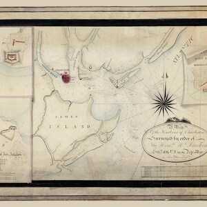 1806 Map of Charleston South Carolina