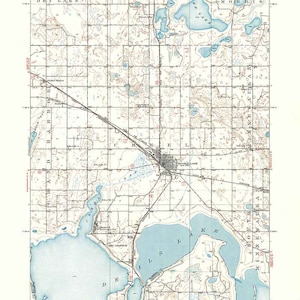 1931 Topo Karte des Devils Lake North Dakota Viereck