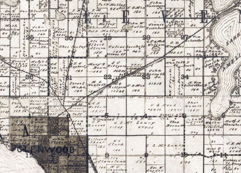 1901 Map of Pope County Minnesota Etsy