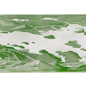 Moosehead Lake Maine Panorama-Karte