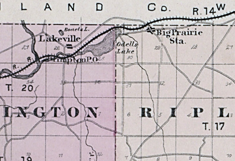 1875 Map of Holmes County Ohio Etsy