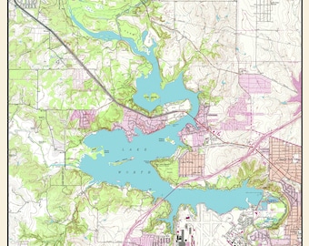 1982 Map of Lake Worth Texas