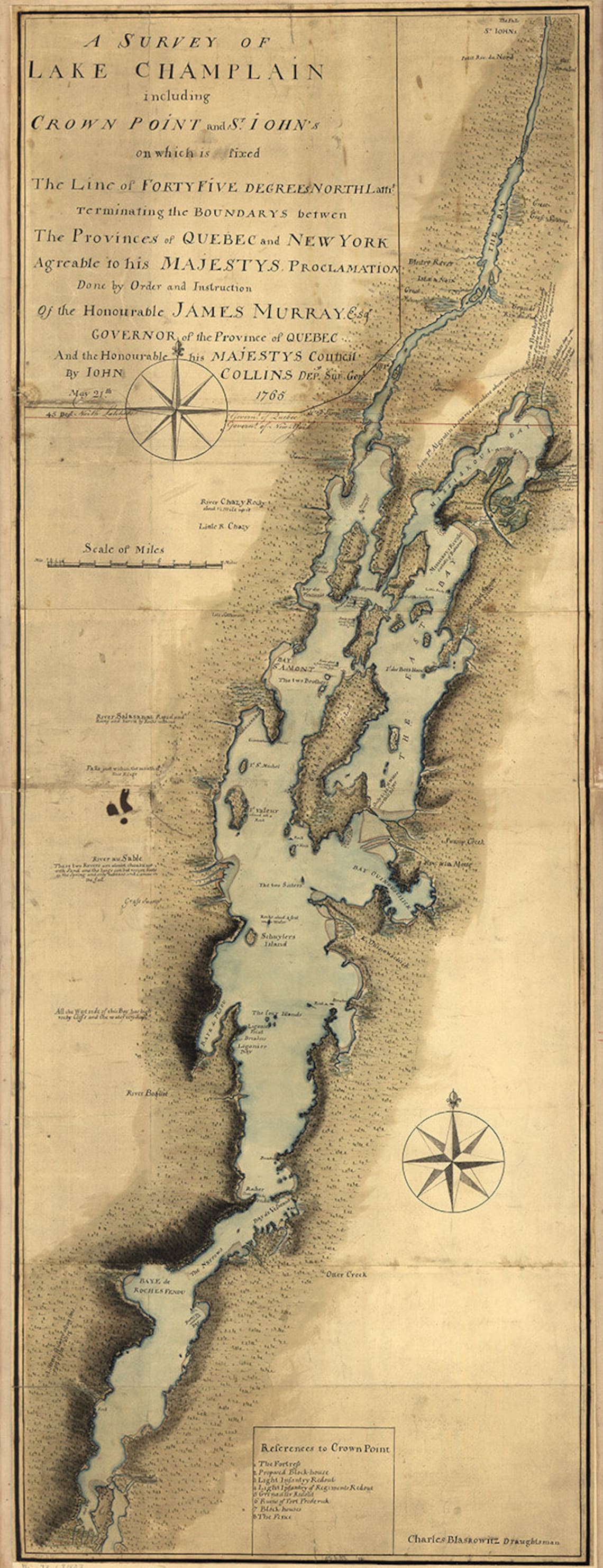 1765 Map of Lake Champlain New York Etsy