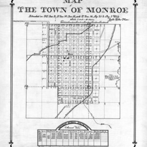 1915 Map of the Town of Monroe Sevier County Utah
