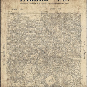 Carte du comté de Parker, Texas, 1919