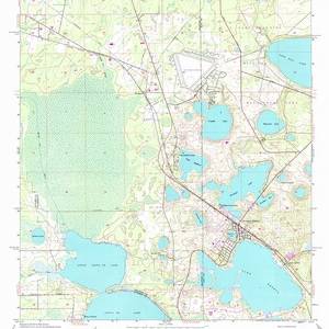 Topokaart uit 1949 van Keystone Heights Florida Quadrangle