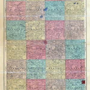 1900, carte du comté de Clark, dans le Dakota du Sud