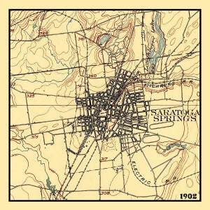 1902 Plan de Saratoga Springs, New York