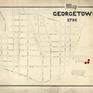 1796 Plan de Georgetown, Washington DC