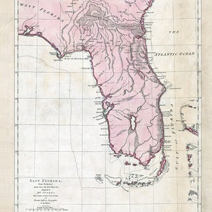 Kaart van Florida uit 1763
