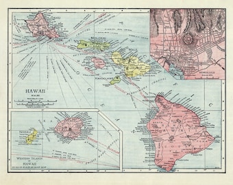 1912 Map of Hawaii