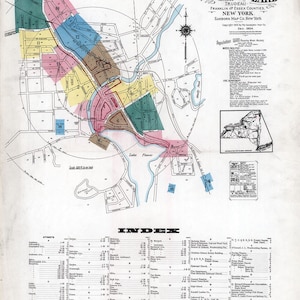 1924 Map of Saranac Lake New York